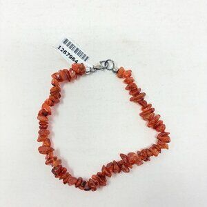 Shop LC Carnelian Bracelet in Platinum Overlay Sterling Silver Nickel Free 9in